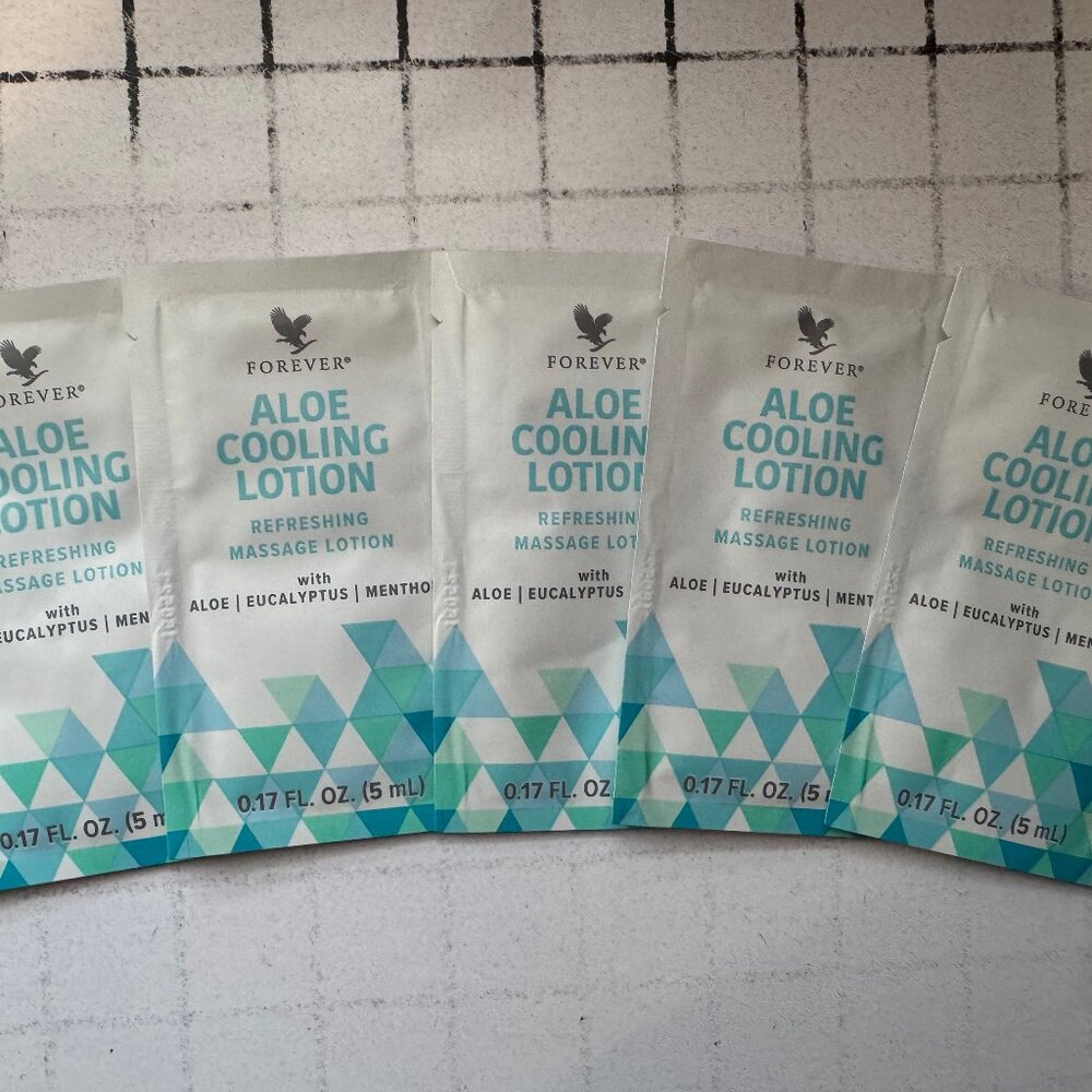 5x  forever living Aloe Cooling Lotion Samples Samples 5 ml each